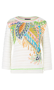 Пуловер из хлопка Marc Cain, WC41.45M46/110-E, тема Beach house, сезон Весна-Лето 2024