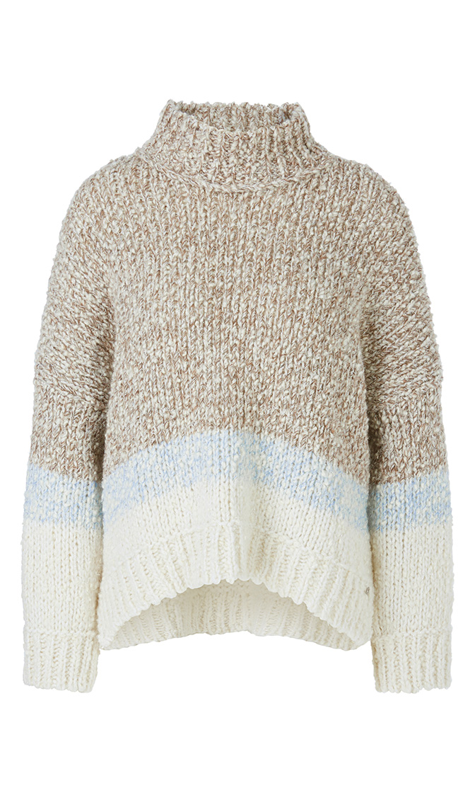 Пуловер из шерсти и вискозы