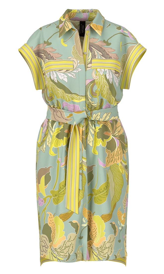Платье-рубашка с принтом