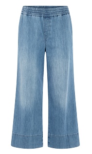 Укороченные широкие джинсы