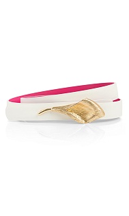 Ремень из кожи с цветком