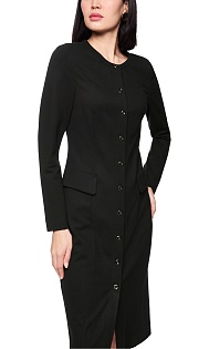 Приталенное платье на пуговицах