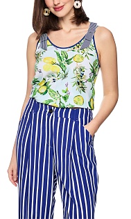 Топ из хлопка с принтом