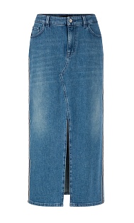 Джинсовая юбка с разрезом