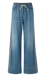 Широкие джинсы с лампасами