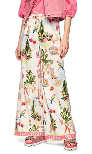 Широкие брюки с принтом