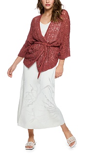 Ажурный кардиган из хлопка