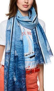 Шарф из хлопка и шелка