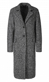 Вязаное пальто из шерсти с хлопком Marc Cain, RC11.09M26/910-C2, тема Blurred Lines, сезон Осень-Зима 2021