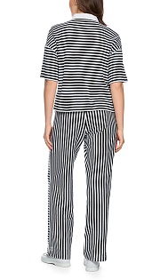 Трикотажное поло в полоску