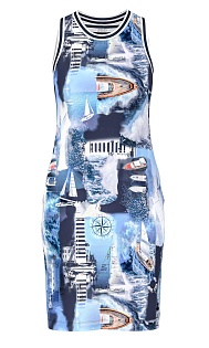 Платье с принтом