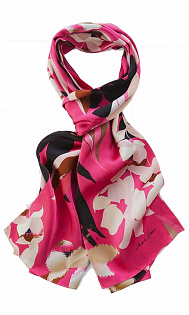 Шарф с цветочным принтом Marc Cain, SCB4.15Z01/245-A, тема Pink Prelude, сезон Весна-Лето 2022