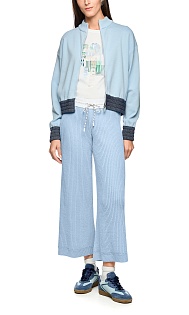 Трикотажные брюки в рубчик