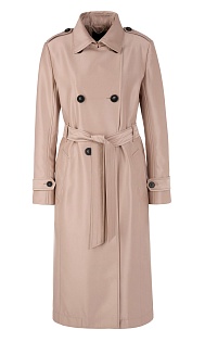 Двубортный плащ с поясом