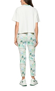 Эластичные брюки с принтом