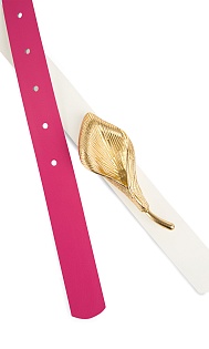 Ремень из кожи с цветком