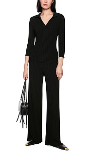 Пуловер с воротником поло