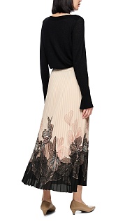 Плиссированная юбка с принтом