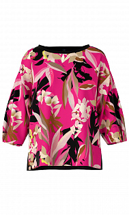 Блуза с цветочным принтом Marc Cain, SC55.05W66/245-A, тема Pink Prelude, сезон Весна-Лето 2022