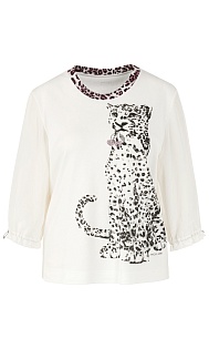 Блуза из хлопка с принтом