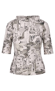 Пуловер с принтом