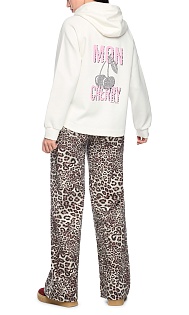 Толстовка с принтом и стразами