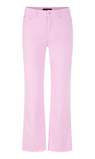 Укороченные джинсы с заклепками