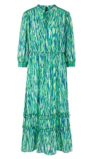 Платье с принтом и рюшами