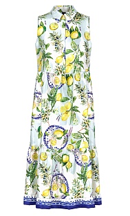 Платье из вискозы с принтом