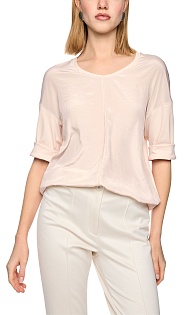 Блуза из комбинированной ткани