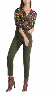 Блуза с цветочным принтом Marc Cain, QC51.18W33/242-C, тема Pop Up Jungle, сезон Весна-Лето 2021