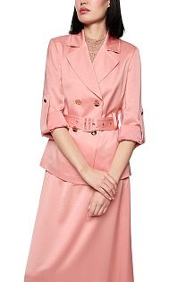 Атласный пиджак с поясом