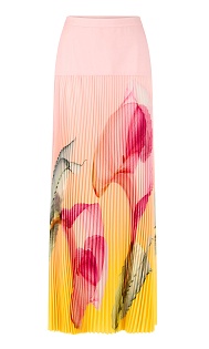Плиссированная юбка макси с принтом