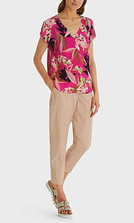 Блуза с цветочным принтом Marc Cain, SC55.30W66/245-A, тема Pink Prelude, сезон Весна-Лето 2022
