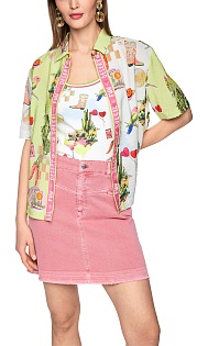 Топ в рубчик с принтом