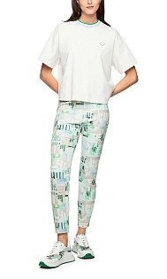 Эластичные брюки с принтом