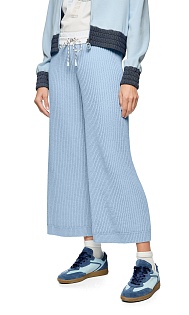 Трикотажные брюки в рубчик