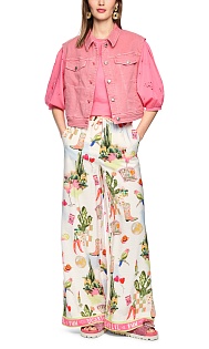 Широкие брюки с принтом