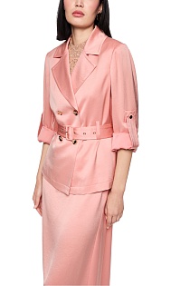 Атласный пиджак с поясом