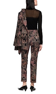 Зауженные брюки с цветочным принтом