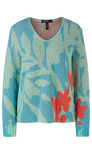 Пуловер с шерстью альпака Marc Cain, WC41.47M59/562-A, тема Graphic booster, сезон Весна-Лето 2024