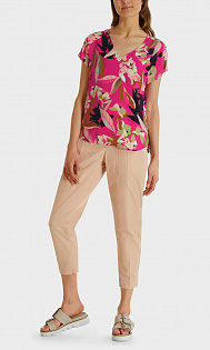 Блуза с цветочным принтом Marc Cain, SC55.30W66/245-A, тема Pink Prelude, сезон Весна-Лето 2022