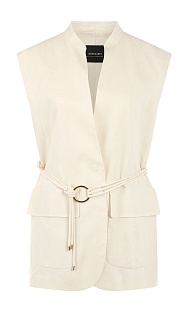 Удлиненный жилет из льна и вискозы