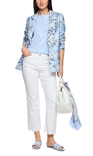 Однобортный пиджак с принтом