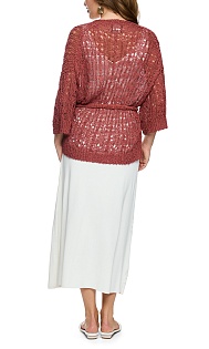 Ажурный кардиган из хлопка