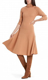 Платье из шерсти с расклешенной юбкой Marc Cain, PC21.35M28/652-E, тема Cool Pigments, сезон Осень-Зима 2020