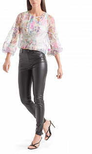 Шелковая блуза с цветочным принтом Marc Cain, QC51.35W46/702-F, тема Light Breeze, сезон Весна-Лето 2021