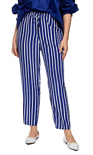Брюки в полоску на кулиске