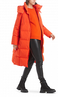 Пуховое пальто с капюшоном Marc Cain, RC11.14W65/482-D, тема Chillin Mountains, сезон Осень-Зима 2021