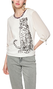 Блуза из хлопка с принтом